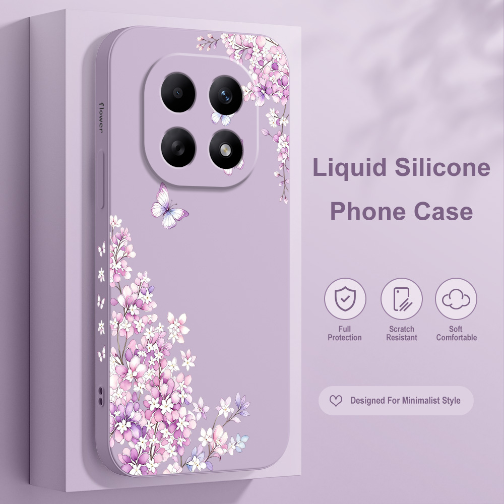 Xiaomi Redmi Note 14 - Violette Blumen-Handyhülle für Xiaomi Redmi Note