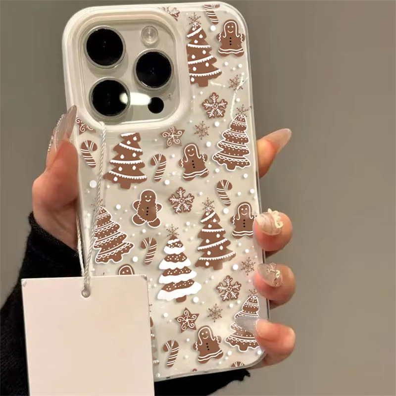 Phone Cases Iphone 16 Pro - Weihnachtsbaum-Schneeflocken-Silikon-Handyhülle für iPhone 17 Air 16