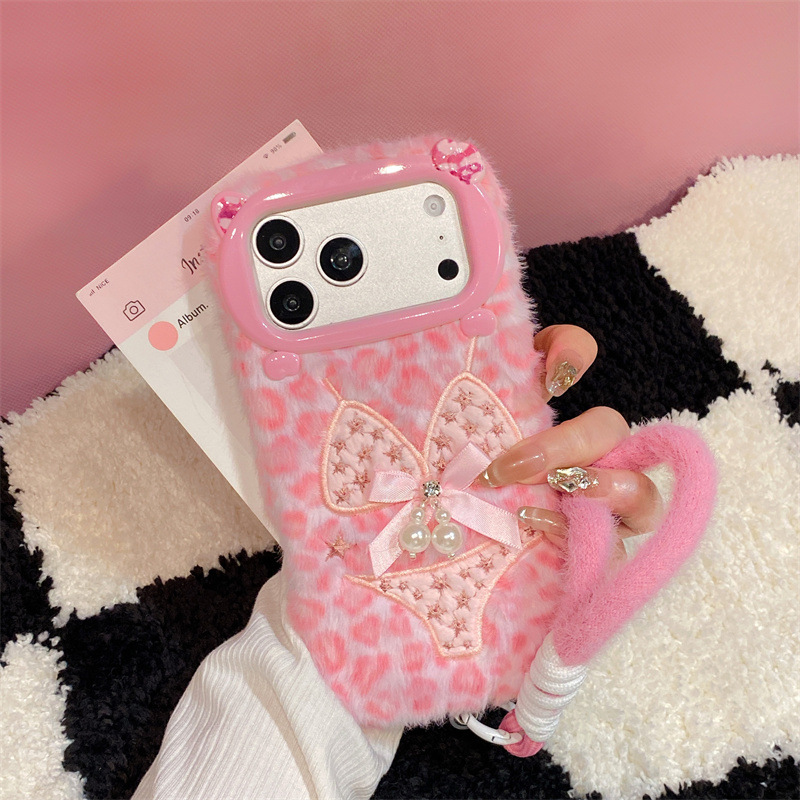 Phone Cases Iphone 11 - Luxuriöse Leopardenmuster-Plüsch-Handyhülle für iPhone 17 Air