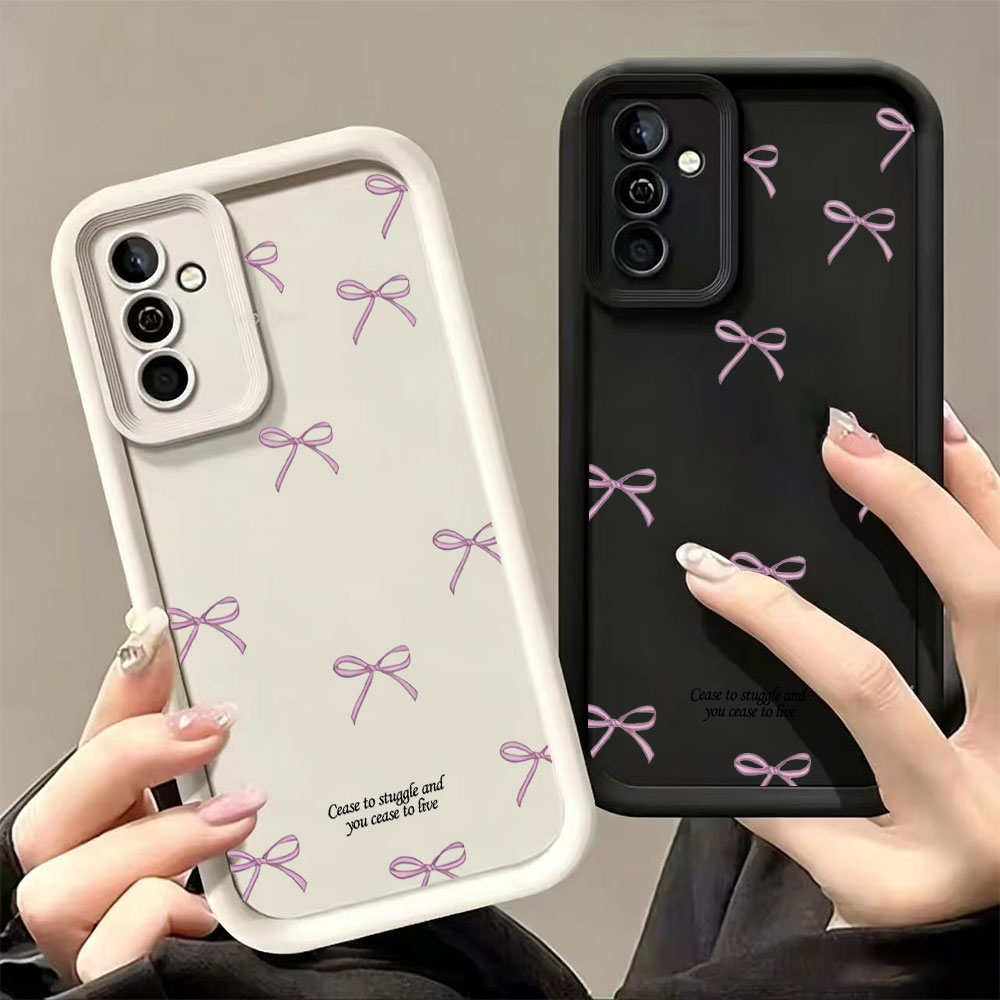 Phone Cases Pink - Rosa Schleifenmuster Weiche TPU Handyhülle für