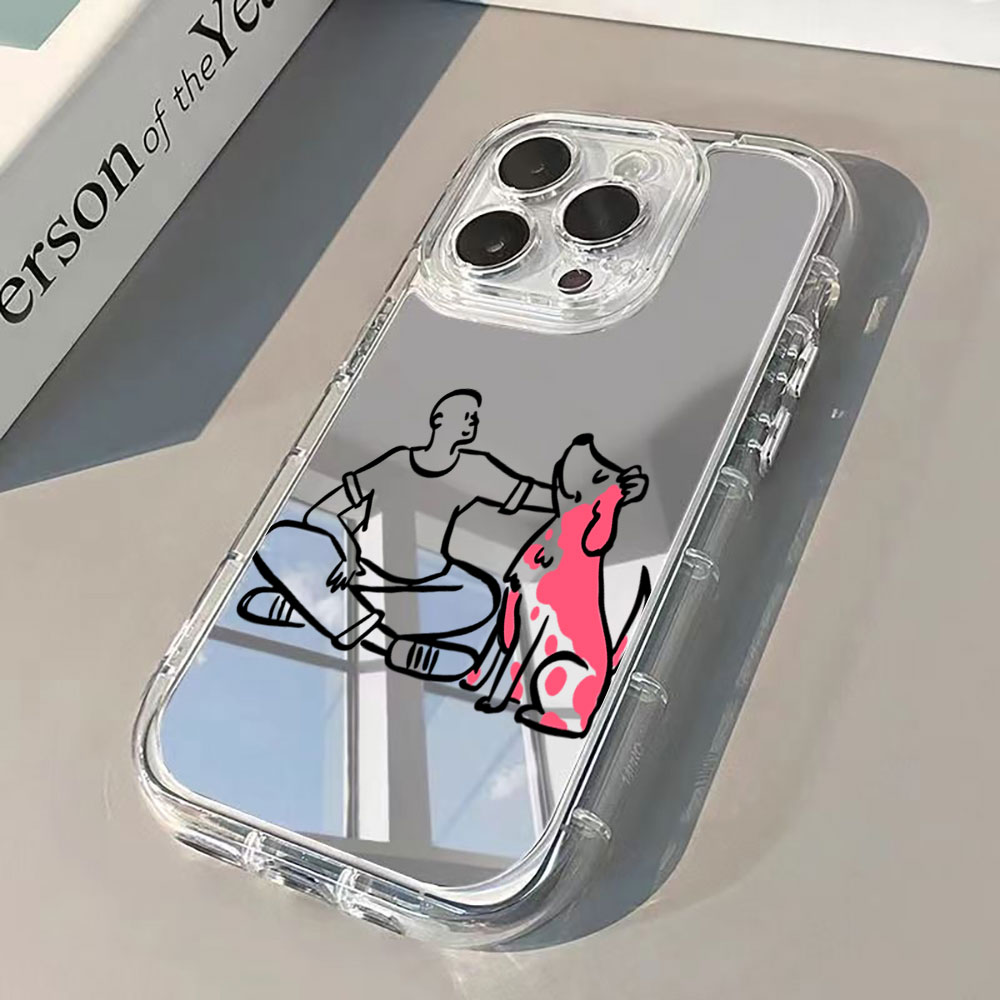 Phone Cases Men - Warmes, gemustertes Handycover mit Hunde-Doodle-Motiv für