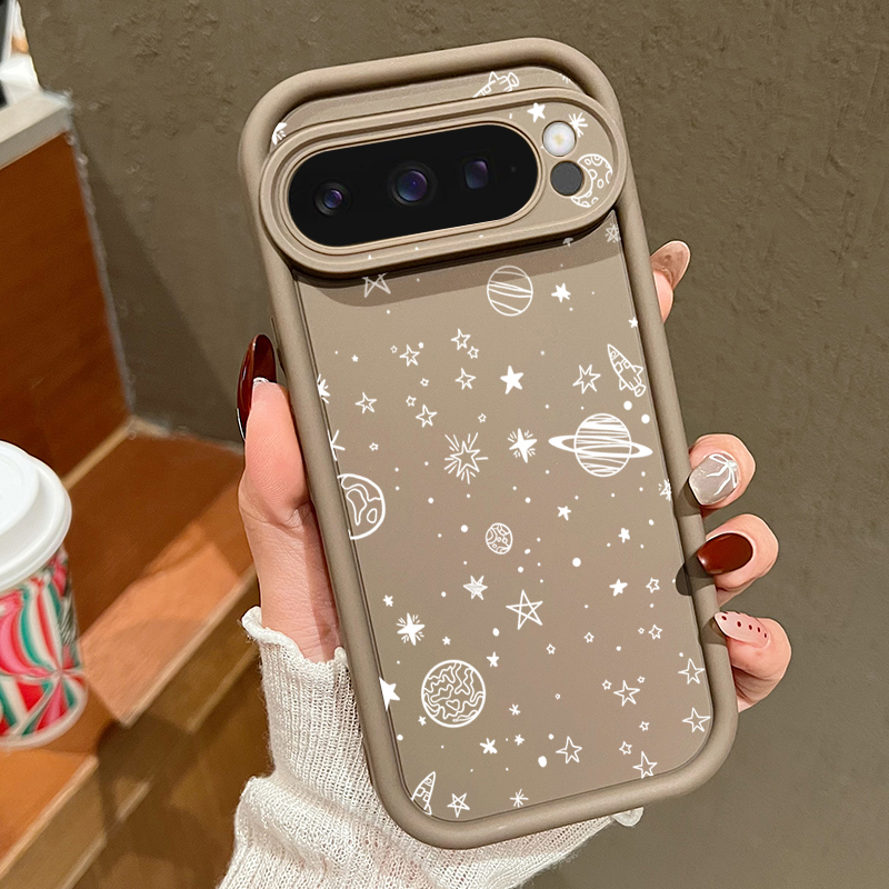 Phone Cases Pixel 10 - Glänzende Stern-Mond-Muster Handyhülle für Google Pixel