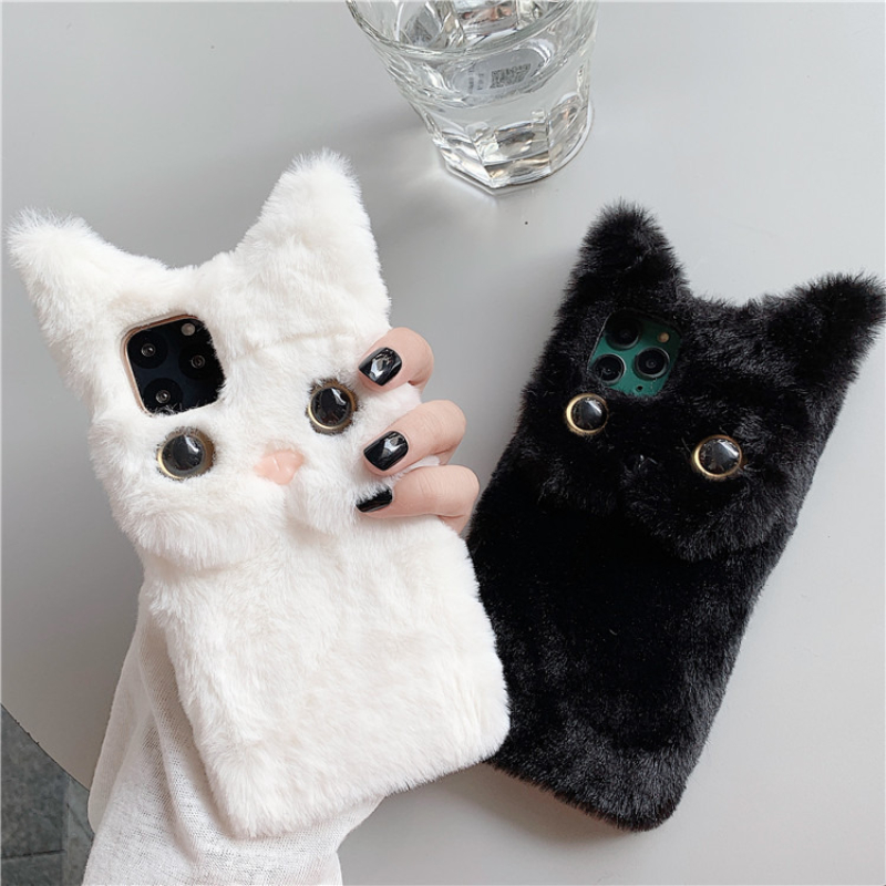 3D Niedliche Cartoon-Katze Plü – Phone Cases Iphone 11 Bewertung und Preis