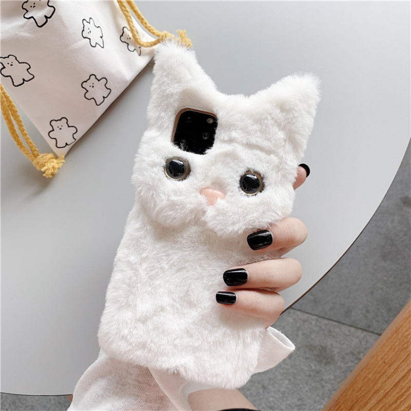 3D Niedliche Cartoon-Katze Plü – Phone Cases Iphone 11 Bewertung und Preis