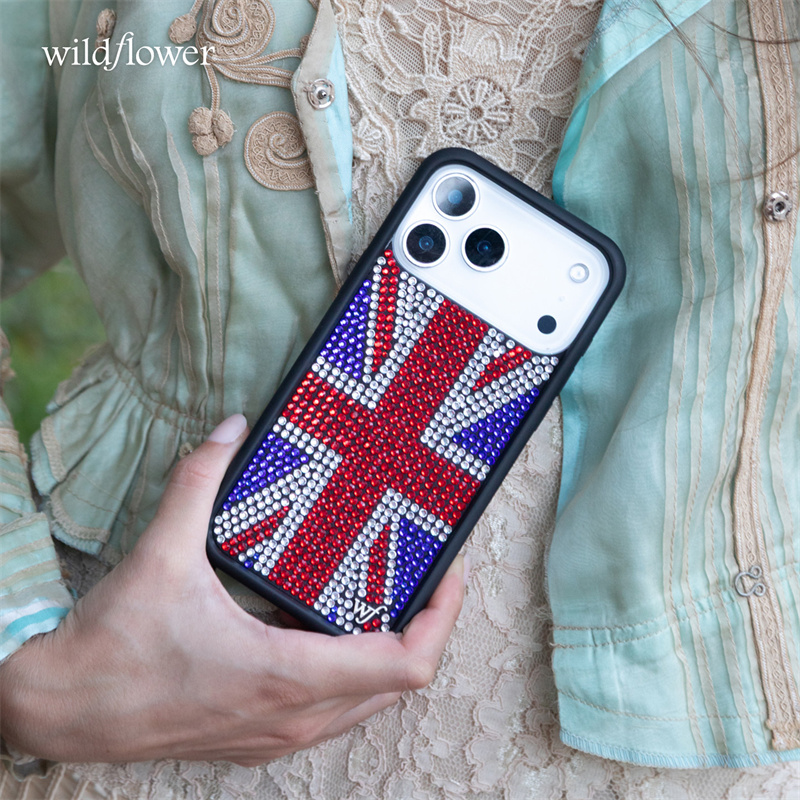 Funkelnde Strass-Union-Jack-Bl – Phone Cases London Bewertung und Preis
