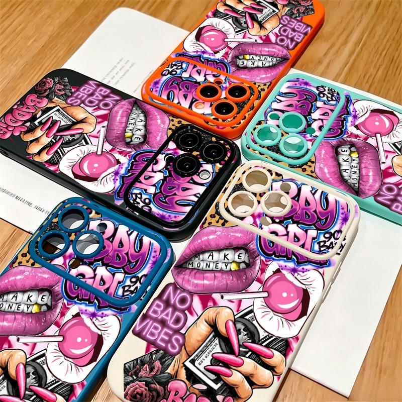Hip-Hop Rosa Lippen Baby Girl  – Phone Cases Pink Bewertung und Preis