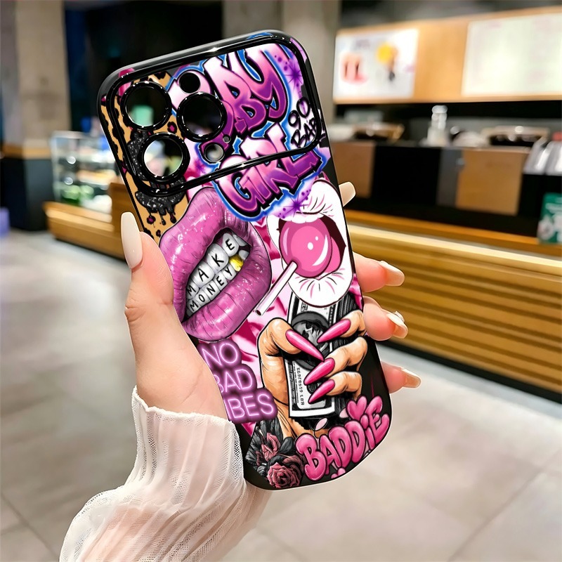 Hip-Hop Rosa Lippen Baby Girl  – Phone Cases Pink Bewertung und Preis