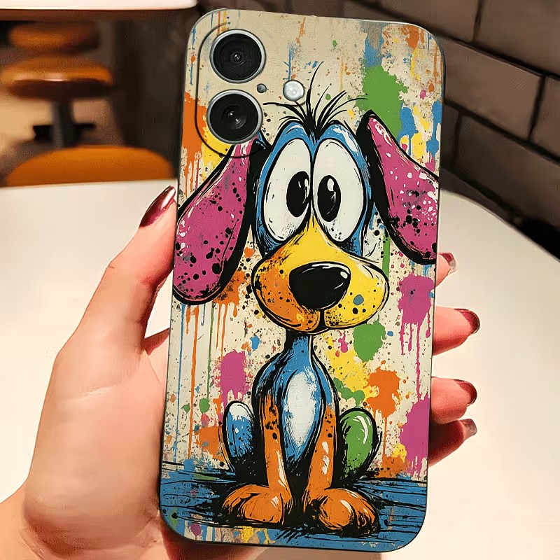 Graffiti-Farbige Welpen-TPU-Ha – Phone Cases Iphone 11 Bewertung und Preis
