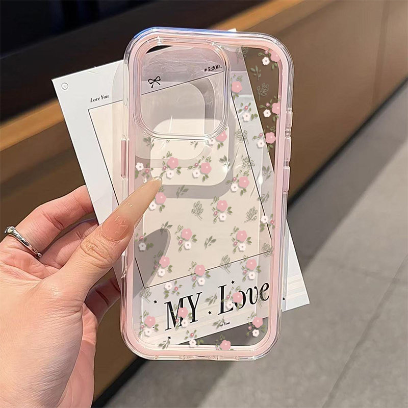 Grüne Blätter Rosa Blume 2-in- – Phone Cases Pink Bewertung und Preis