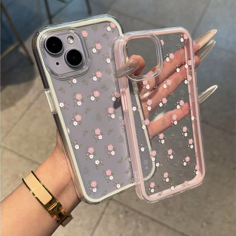 Grüne Blätter Rosa Blume 2-in- – Phone Cases Pink Bewertung und Preis