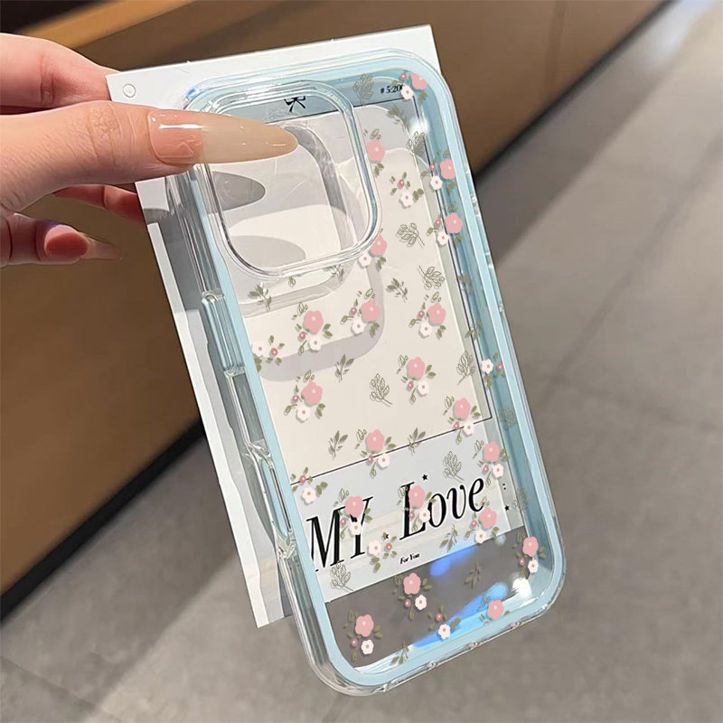 Grüne Blätter Rosa Blume 2-in- – Phone Cases Pink Bewertung und Preis