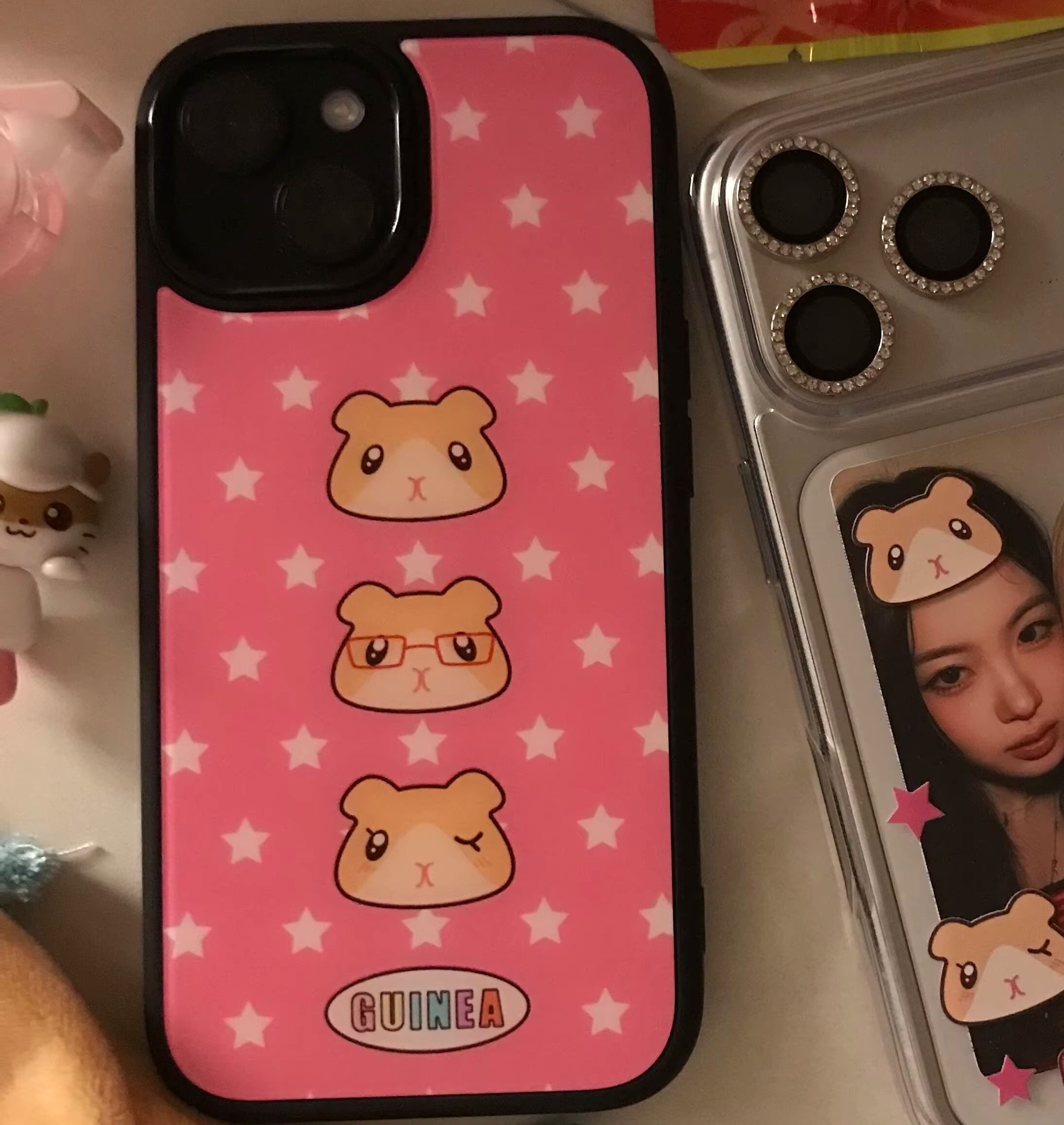 Cartoon Pink Star Meerschweinc – Phone Cases Pink Bewertung und Preis
