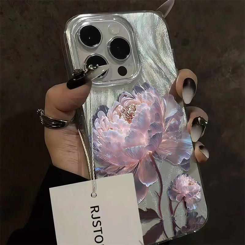 Rosa Pfingstrosen-Lotus-Muster – Phone Cases Pink Bewertung und Preis