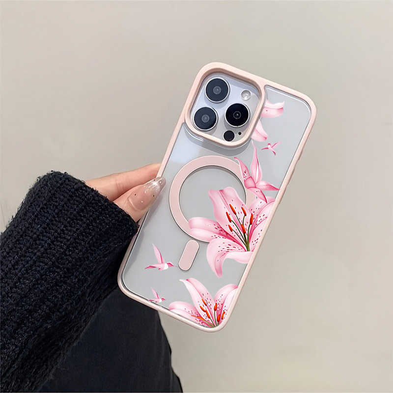 Rosa Blumen- und Vogelmotiv Ma – Phone Cases Pink Bewertung und Preis