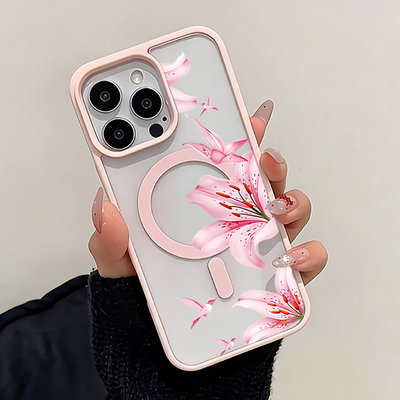 Rosa Blumen- und Vogelmotiv Ma – Phone Cases Pink Bewertung und Preis