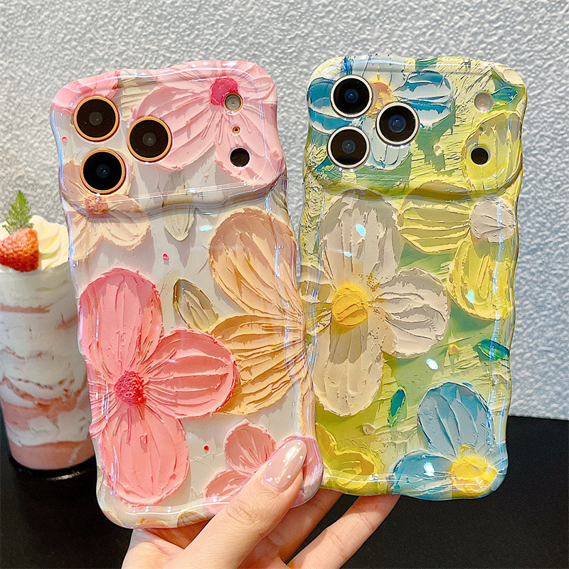 Modische Ölgemälde-Blumen Well – Phone Cases Unique Bewertung und Preis