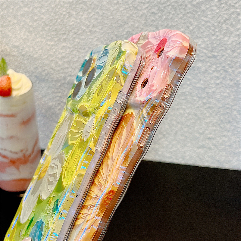 Modische Ölgemälde-Blumen Well – Phone Cases Unique Bewertung und Preis