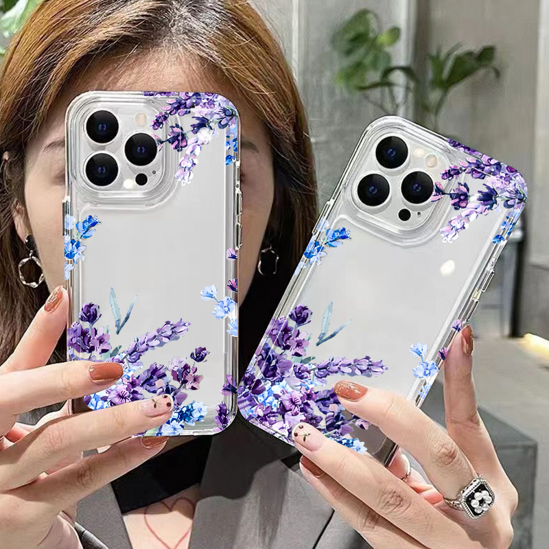 Lila Blumen Weiche TPU Handyhü – Phone Cases Iphone 16 Pro Bewertung und Preis